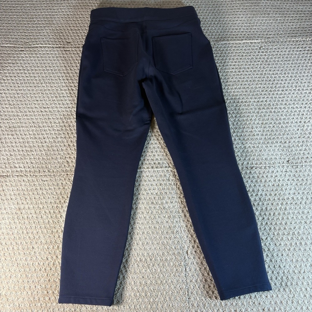 Spanx Size L The Perfect Pant Ankle‎ Back Seam Skinny Pants Leggings Navy Blue - Picture 5 of 5